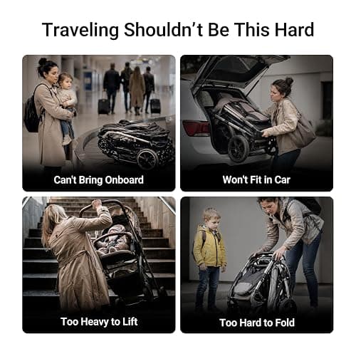 Mamazing Ultra Air Lightweight Baby Travel Stroller with Carbon Fiber Frame | Compact & Airplane-Friendly, One-Handed Fold, 11.6 lbs, UPF50+ Canopy, Under-Seat Basket, Organizer & Cushion Included, Khaki thumbnail 3