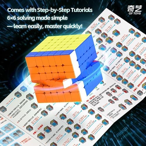 LiangCuber QY Toys 6x6 Speed Cube Stickerless, 60.5mm Puzzle Cube 6x6x6 thumbnail 5