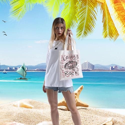 TOBGBE TV Girl Band Merch TV Girls Lovers Rock Inspired Canvas Bag TV Girl Gift Music Merchandise For Canvas Bag (Lovers Rock), Off White - Lovers Rock thumbnail 7