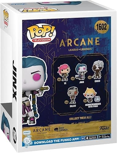 POP TV: Arcane League of Legends - Jinx Funko Vinyl Figure (Bundled with Compatible Box Protector Case), Multicolor, 3.75 inches thumbnail 3