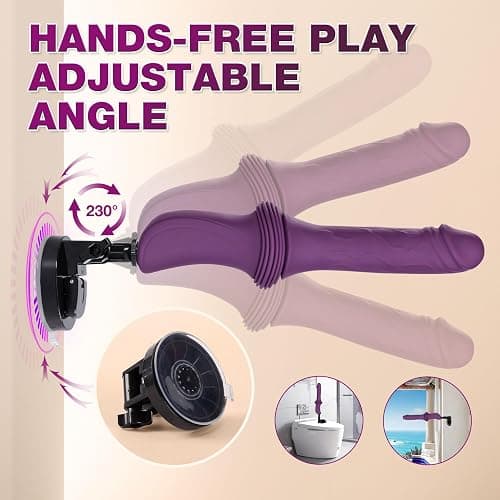 Sex Toys Dildo Vibrator Machines - 12.85 Inch Realistic Dildos with 10 Vibration & 3 Thrusting & Heating Modes, Adult Machine G Spot Clit Anal Toy with Removable Suction Cup for Women Men Couple thumbnail 4