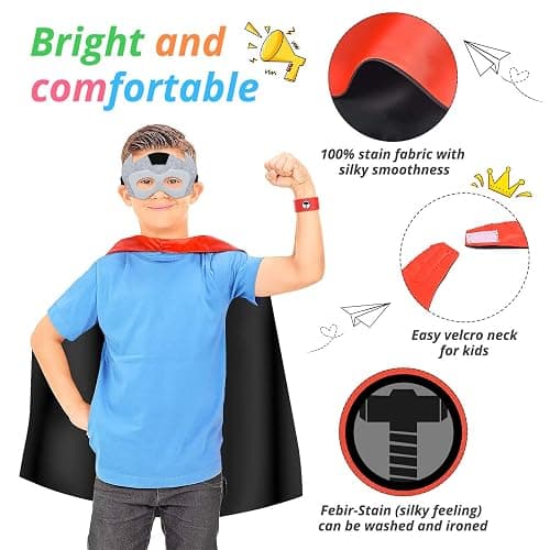 Roko Toys for 3-10 Year Old Boys, Superhero Capes for Kids Dress up Costumes Party Supplies Present Chistmas Gifts Stocking thumbnail 4