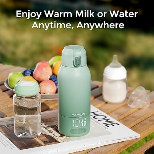 Momcozy Portable Milk Warmer for Travel – Dual Heating for Breast Milk & Water, Fast Heating, Long Battery Life, 17 oz Large Capacity for All-Day Feeding Convenience thumbnail 9