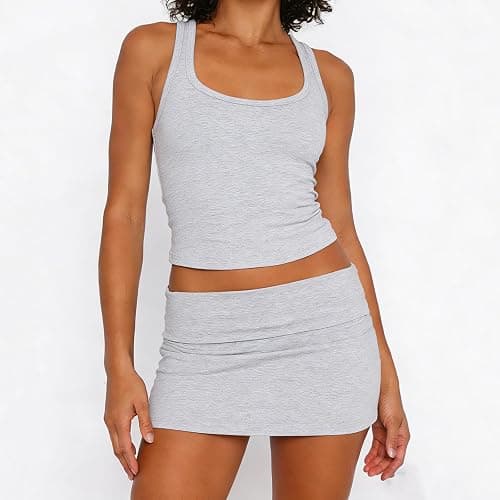 Womens Fold Over Mini Skirt Y2K Elastic Low Rise Bodycon Short Skirt | Foldover Waistband, Low Waist, Slim Fit, Micro Skirt, Going Out Streetwear thumbnail 2