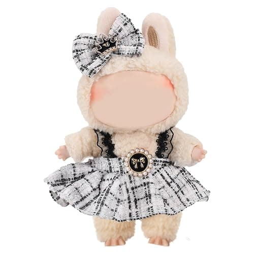 Clothes for 17cm Doll, 2 PCS Cute Chic Style Hair Clip & Dress Set, Dress up Outfit Exquisite Accessories for Dolls - Image 1