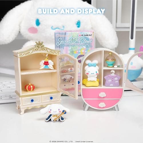 Hamee RE-Ment Blind Box Sanrio - Cinnamoroll Secret Closet - 1 Pc. | Cute Blind Box Diorama Miniature Figure Set, Collectible Display Figure, Birthday Gift, Party Favor, Home Decor thumbnail 7