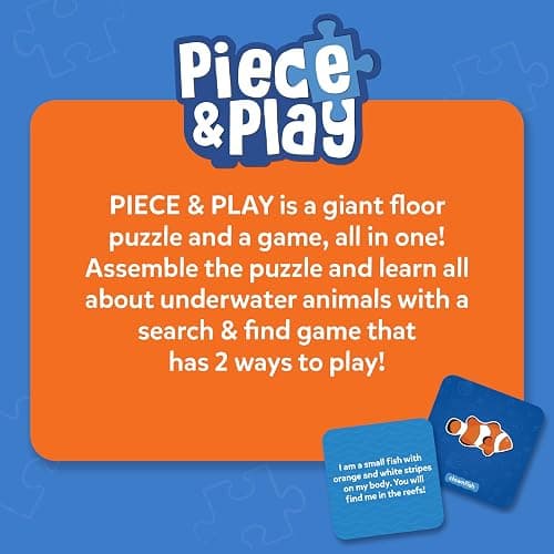 Skillmatics Floor Puzzle & Game - Piece & Play Underwater Animals, Jigsaw & Toddler Puzzles, Educational Toy, Gifts for Boys & Girls Ages 3, 4, 5, 6, 7 (48 Pieces, 2 x 3 feet) thumbnail 8