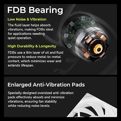 TRYX ROTA SL ARGB White 120mm Case Fan 3in1 Pogo-Pin Connection with Magnetic Cable Gen2 ARGB Light Quiet PC Case Fan thumbnail 6