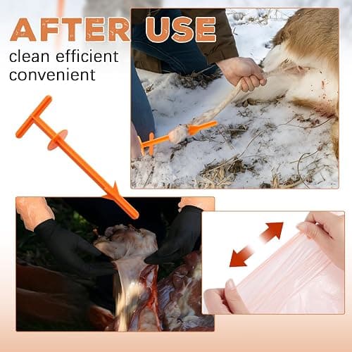 Lunmon Heavy Duty Deer Drag Sled - 1.2 mm Thickened Tear-resistant Hunting Sled Hauler, Complete Deer Cart Game Accessories (includes Gloves & Gutting Kit Tool), Christmas Hunting Gifts for Men Hunter thumbnail 4