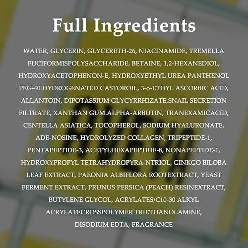 AVEYA Dark Spot Pads - Daily Skincare for Wrinkles and Dull Skin, with Snail Mucin, Collagen, Niacinamide & Centella Hydration Pad, Soothes and Brightens - 100 Count thumbnail 7