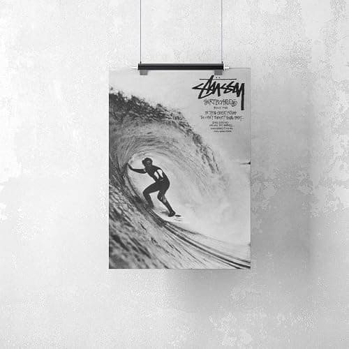 Vintage Black And White Surf Poster, Jeff Booth International Tribe Wall Art for Room Decor, College Dorm,for Living Room Bedroom Decor thumbnail 2