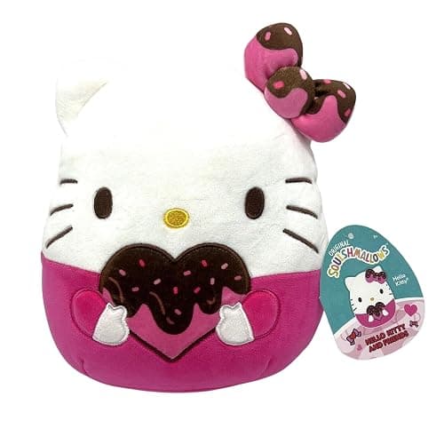 Squishmallow Sanrio Valentine 8" Chocolate Hello Kitty Plush Toy - Officially Licensed Kellytoy - Collectible Soft & Squishy Stuffed Animal Toy - Gift for Kids, Girls & Boys & All Ages -8 Inch thumbnail 2
