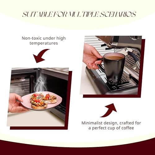 HomeVss, Stoneware Square 16pc Dinnerware Set, Inside Shiny Rose + Outside Matte Black thumbnail 6