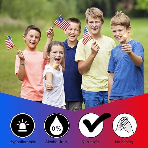 MEICOLY Red White and Blue Face Glitter,4th of July Patriotic Accessories,Star Hair Glitter for Kids,4th of July Outfits for Women,Self-Adhesive Body Glitter for President's Day Veterans Day thumbnail 6