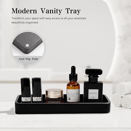 YMXYJM Bathroom Accessories Set, 4 Pcs Bathroom Accessory Set, Soap Dispenser, Toothbrush Holder, Qtip Holder Set, Bathroom Sets Complete, Bathroom Sink Set for Modern Home,Matte Black thumbnail 6