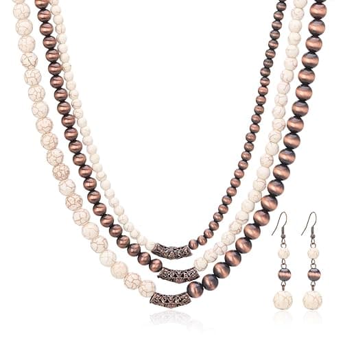 Rustic Couture's Western Jewelry Set for Women Cowgirl Vintage Western Necklace Earring - Image 1
