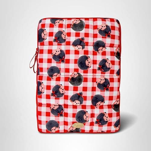 Sonix | Puffy Laptop Sleeve | 15-16 Inch, Quilted Pillow Puffer Laptop Carrying Case, Computer Sleeve | Monchhichi Check thumbnail 7
