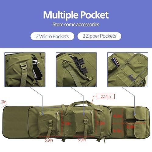 Rifle Bag, Tactical Long Rifle Backpack, Portable Shotgun Case for Firearm Storage and Transportation, Suitable for Outdoor Hunting Shooting thumbnail 3