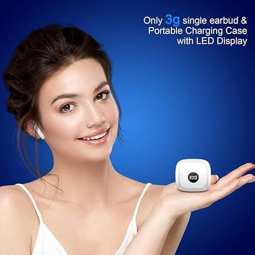 Wireless Bluetooth 5.4 Earbuds, Ear Buds LED Power Display Headphones 6D Stereo, Bluetooth Earbuds in-Ear Noise Cancelling Mic, 40H Playback Mini Case IP7 Waterproof Sports Earphones for Android iOS thumbnail 5