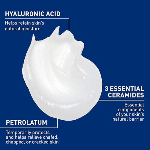 CeraVe Healing Ointment, Hydrating Skin Protectant With Petrolatum, Hyaluronic Acid & Ceramides, Face & Body Skin Barrier Repair For Cracked, Chafed, Dry Skin, Fragrance Free & Lanolin Free, 5 Oz thumbnail 2