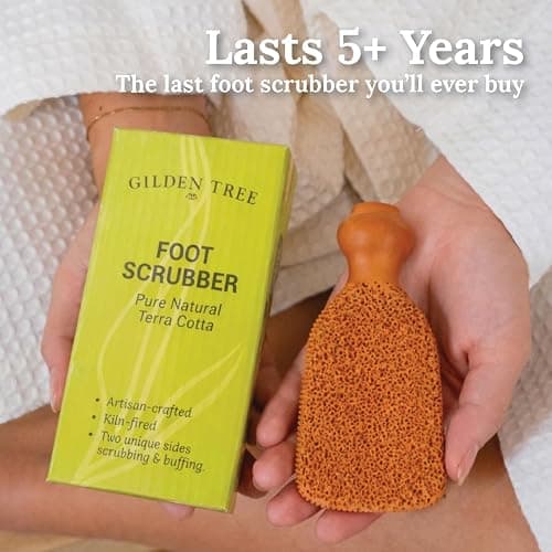 Pumice Stone for Feet Lasts 5+ Years Foot Exfoliator Scrubber Callus Remover Made of Natural Terra-Cotta thumbnail 2