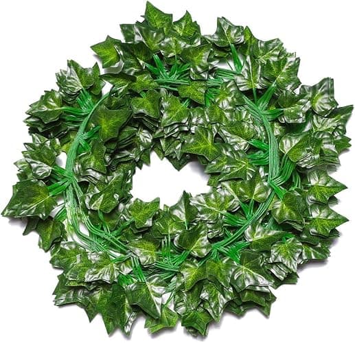 GPARK 84ft 12 Pack / 82 inch, Artificial Ivy Garland Fake Leaf Plants Vine, Hanging Leaves Garlands for Wedding Party Garden Kitchen Outdoor Greenery Wall Decor Green thumbnail 6