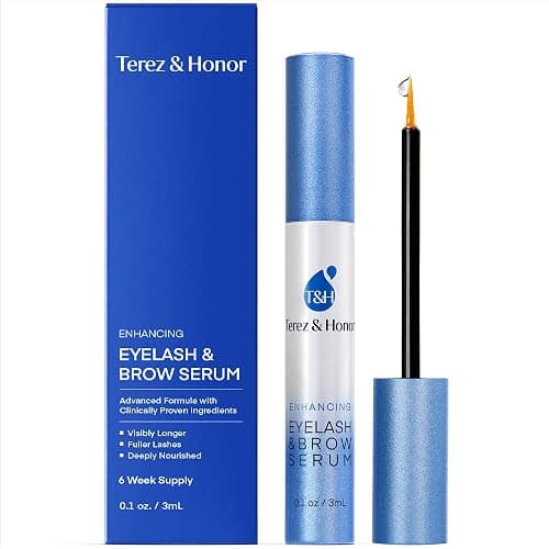 Terez & Honor Natural Eyelash Growth Enhancer and Brow Serum for Long Luscious Lashes and Eyebrows (Lash Serum - 3 mL) - Image 1