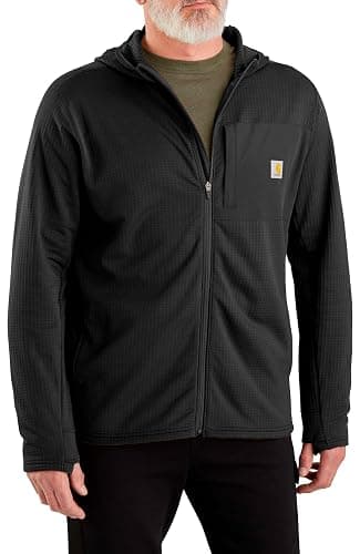 Carhartt Men's Force Relaxed Fit Full-Zip Long-Sleeve Hooded T-Shirt thumbnail 2