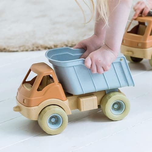 Dantoys BIO Kids’ Big Dump Truck, Green Sugarcane Bioplastic Toy, Indoor & Outdoor Play, Safe Rounded Edges, Role Play, Sensory Exploration with Sand & Water, Motor Skills, Made in Denmark, Ages 2+ thumbnail 2