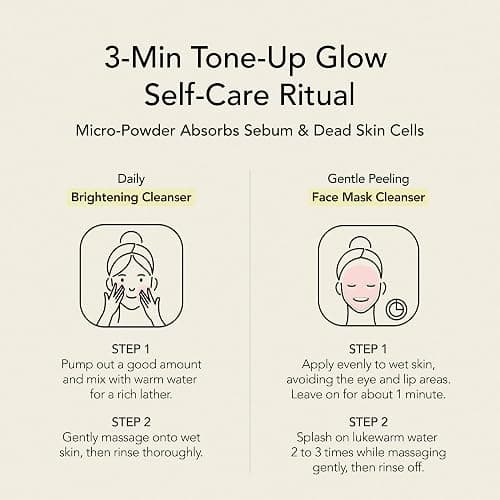 Whipped Korean Skincare Face Wash, Doubles as a Face Mask, Peach Pear, Hydrating Vegan Facial Cleanser, Gentle Exfoliating Care with Micro Powder, Lactic Acid (AHA), Niacinamide, Hyaluronic Acid thumbnail 5