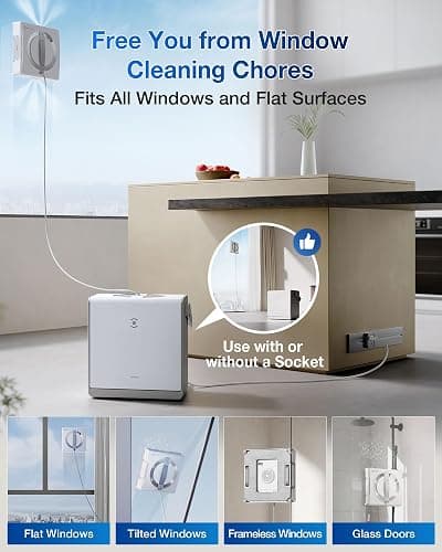 ECOVACS WINBOT W2 PRO Omni Portable Window Cleaning Robot with Multi-Functional Station, Charging While Working, Intelligent Cleaning with Triple Nozzle Water Sprayer, 12-Level Protection thumbnail 3