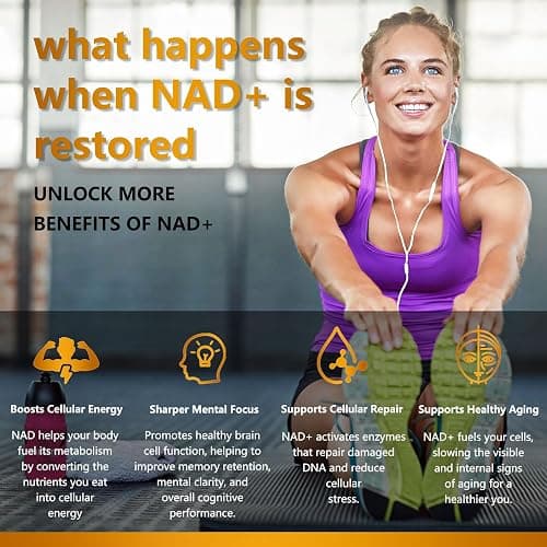 UNcena NAD Supplement 1500mg - Liposomal NAD+ Nicotinamide Riboside with Resveratrol, NAD Plus Boosting - Support Cellular Health, Stamina & Healthy Aging for Women & Men- 120 Capsules thumbnail 4