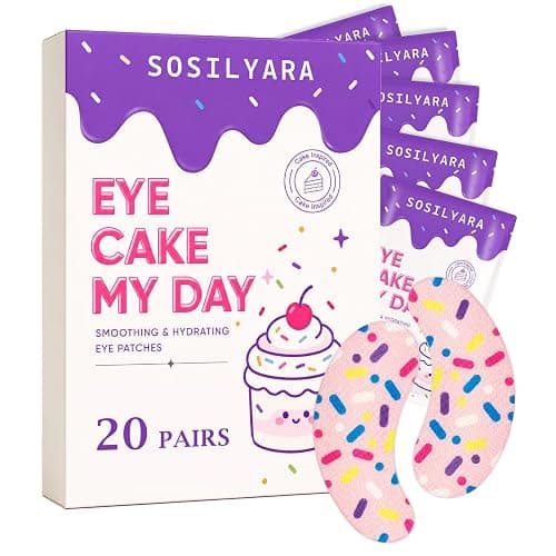 SOSILYARA EYE CAKE MY DAY 20Pcs Under Eye Patches, Birthday Gift for Women | Cake‑Scented,Hydrating & Smoothing, Hyaluronic Acid & Antioxidants - Image 1