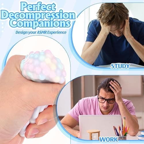 Simgoing 12 Pcs DIY Stress Ball Making Kit Blank Ball Skin, Milky and Clear | Include Vacuum Evacuating Device & Expander Tool, Make Your Own Fidget Pressure Balls for Adults thumbnail 5