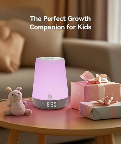 Dreamegg Sound Machine Baby - White Noise Sound Machine Baby With Night Light, Ok to Wake Alarm Clock, 34 Soothing Sounds, Sleep Trainer, Routine Builder, App Control for Kids Nursery Sleeping Bedroom thumbnail 7