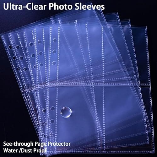A5 Kpop Photocard Binder with 30 Pack 4-Pocket Card Pages, 6 Ring A5 Binder Card Collector Album with 240 Card Slots,PU Leather Binder Cover with Magnetic Buckle Closure for Organizing Trading Card thumbnail 8
