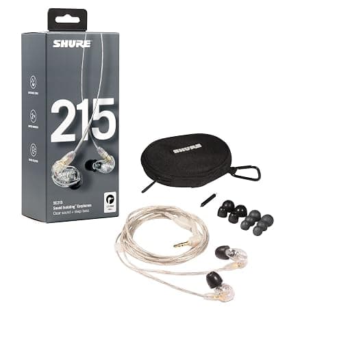 Shure SE215 PRO Wired Earbuds - Professional Sound Isolating Earphones, Clear Sound & Deep Bass, Single Dynamic MicroDriver, Secure Fit in Ear Monitor, Plus Carrying Case & Fit Kit - Clear (SE215-CL) thumbnail 2