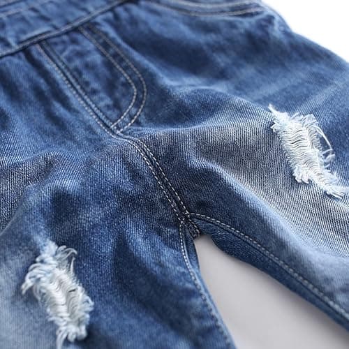 KIDSCOOL SPACE Baby Girl Boy Jean Overalls,Little Kid Bib Pocket Denim Workwear thumbnail 5