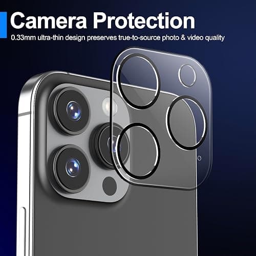 Ailun 3 Pack Screen Protector for iPhone 15 Pro Max [6.7 inch] + 3 Pack Camera Lens Protector with Installation Frame,Sensor Protection,Dynamic Island Compatible,Case Friendly Tempered Glass Film thumbnail 5