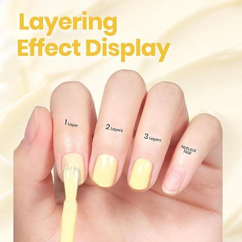 Beetles Soft Butter Yellow Nail Polish - 0.51Fl Oz/15ML, Pastel Yellow Nail Polish Quick Dry for Spring Nails, Long-Lasting Pastel Nails, Fingernail Art Effect for Manicure Salon thumbnail 3
