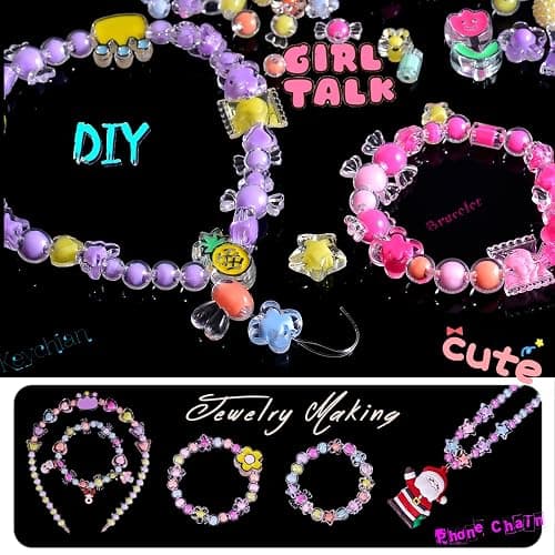 0.5 Lb DIY Kawaii Acrylic Beads Set, Bulk Pack, Cute Plastic Charm Beads for Bracelet Phone Keychain Making 111 (0.5Lb) thumbnail 4