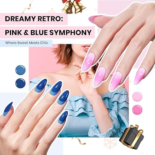 Beetles Gel Nail Polish Set - Transcendent Allure 60 Colors Winter Gel Polish Kit Orange Burgundy Red Green Brown Blue White Black Purple Glitter with Base Top Coat UV LED Needed DIY Gifts for Women thumbnail 5