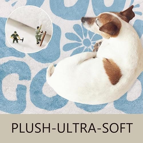 SHIYUE You Look Good Bath Mat Cute Funny Flower Bathroom Rug, Soft Absorbent Water Non Slip, Superior Washable Microfiber Cool Shower Preppy Decor Rug (Sky Blue 21"x25") thumbnail 3