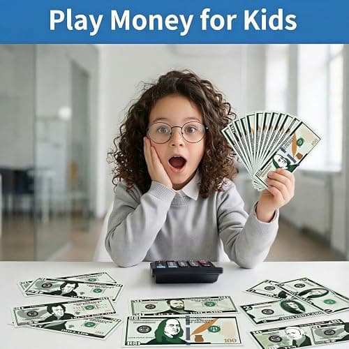 Spiricrystal 700Pcs Play Money Set for Kids – Educational Learning Bills for Teaching Math & Counting – Prop Fake Money Refill for Board Games & Cash Register Toy thumbnail 2