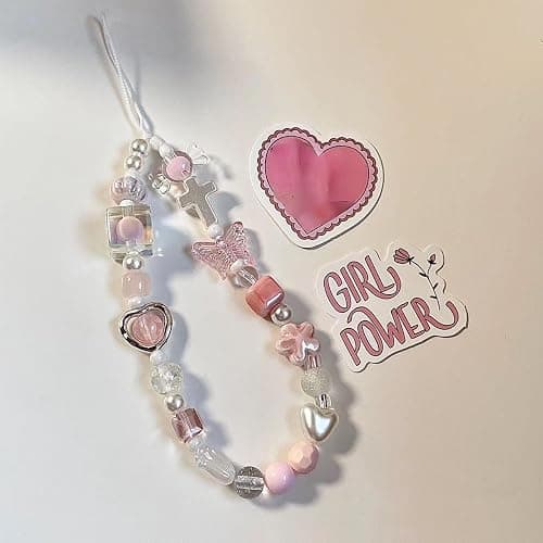 Tyadorw Cute Phone Charms Aesthetic Punk Cross Butterfly Beaded Phone Strap Y2K Cell Phone Charms Cute Accessories for Phone Bag Keychain Camera Pendants thumbnail 2