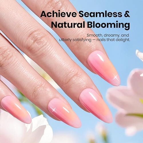 Beetles Blooming Gel 15ml Clear Uv Led Aura Nails Gel Polish for Spreading Effect Marble Natural Stone Watercolor Floral Print Soak off Diy Nail Art Design Manicure Gift for Women thumbnail 2