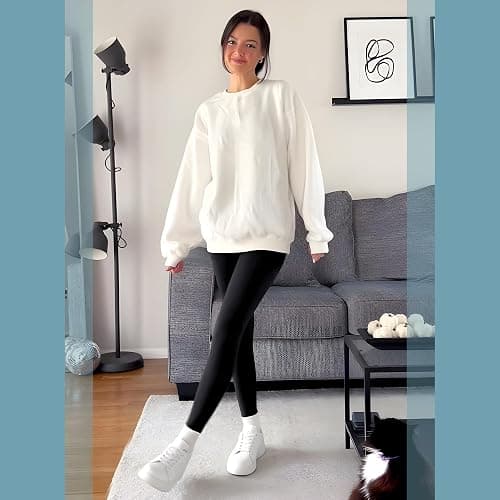 SINOPHANT High Waisted Leggings with Pockets Women, Full Length Capri Buttery Soft Stretchy Yoga Pants thumbnail 3