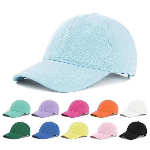 American Trends Women's Cotton Baseball Cap Soft Unstructured Plain Dad Hat | Adjustable Metal Buckle, Soft Unstructured Crown, Breathable Fabric, Sun Protection for Workouts, Running & Everyday Wear - Image 1
