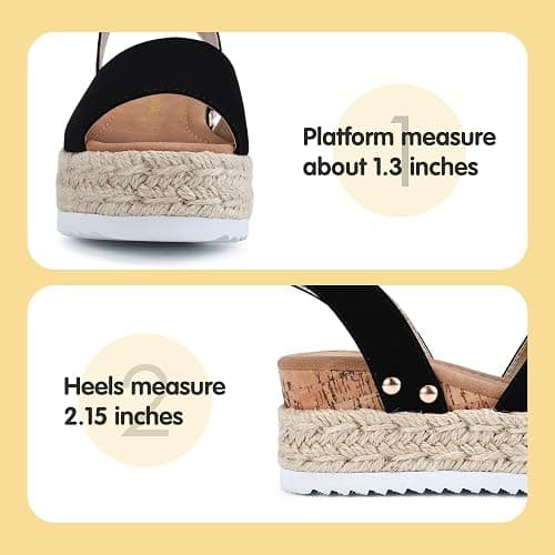 PANDANINJIA Girls Sandals Wedge Platform Espadrille Open Toe Summer Little Big Kid Flower Girl Heels Dress Shoes thumbnail 5