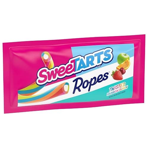 SweeTARTS Ropes Candy, Variety Mix, Cherry Punch, Twisted Rainbow Punch, Tangy Strawberry, Soft and Chewy, 15 oz thumbnail 6